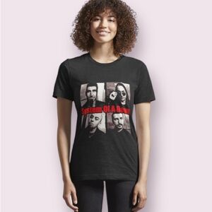 System Of A Down Distressed Essential T-Shirt in Black